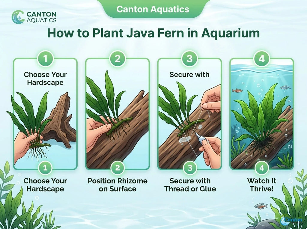 Easy-Care Java Fern Live Freshwater Aquarium Plant