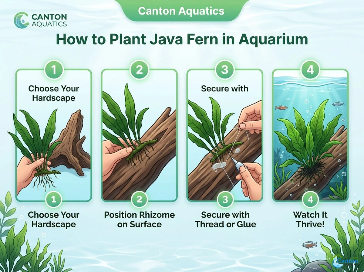 Easy-Care Java Fern Live Freshwater Aquarium Plant
