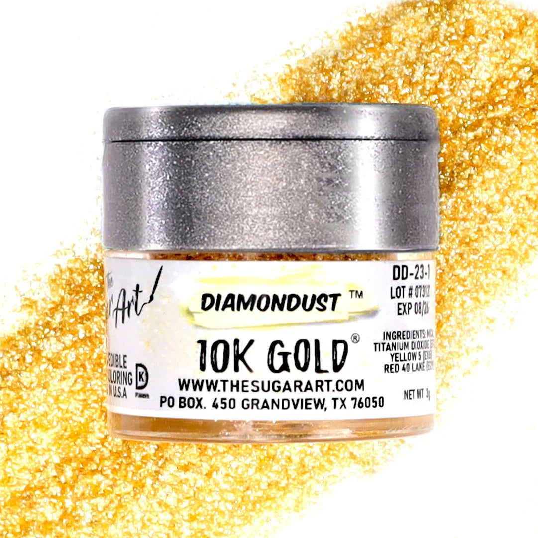 Edible Glitter in Bright Light Gold