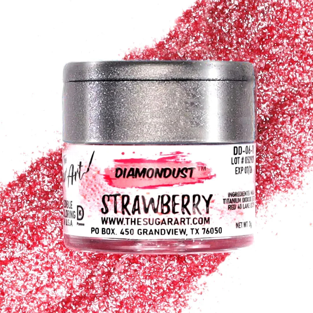 Edible Glitter in Light Red