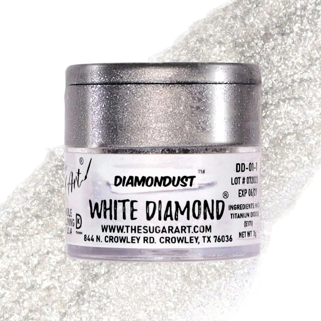Edible Glitter in White Diamond