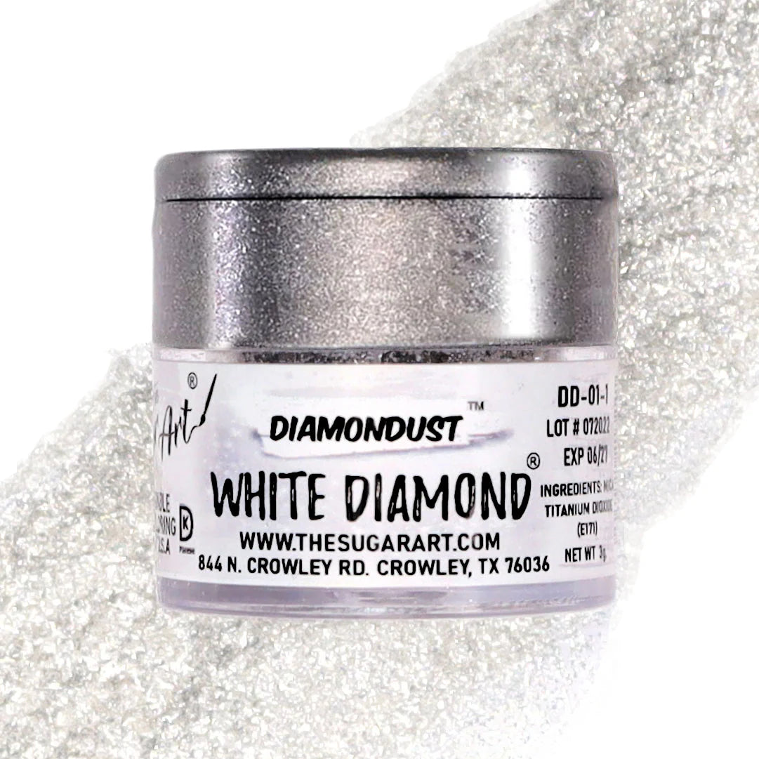 Edible Glitter in White Diamond