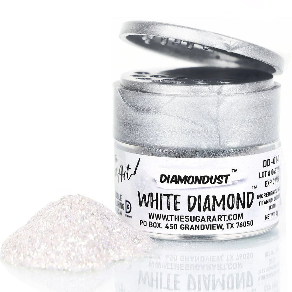 Edible Glitter in White Diamond