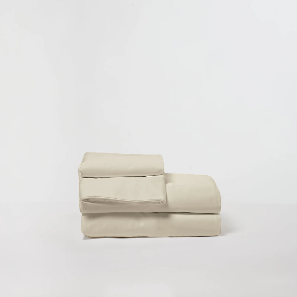 Egyptian Cotton Sheet Set for Split and Split Head Beds, Extra-Long Staple Sateen with Secure Corner Bands