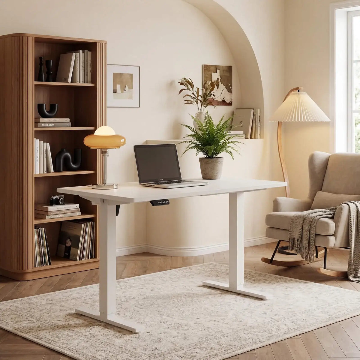 Electric Standing Desk with Three Memory Presets and Cable Management for a More Organized Home Office