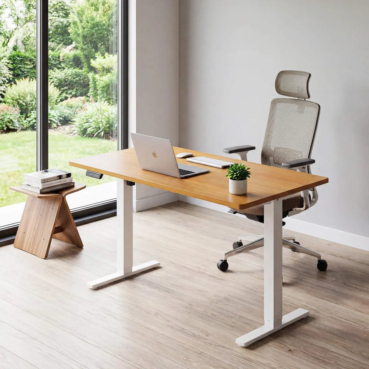 Electric Standing Desk with Three Memory Presets and Cable Management for a More Organized Home Office