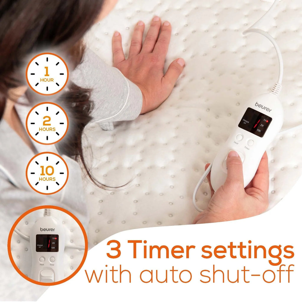 Electric Under Blanket for Solo Use with 8 Temperature Settings and 3 Timer for Cold Nights