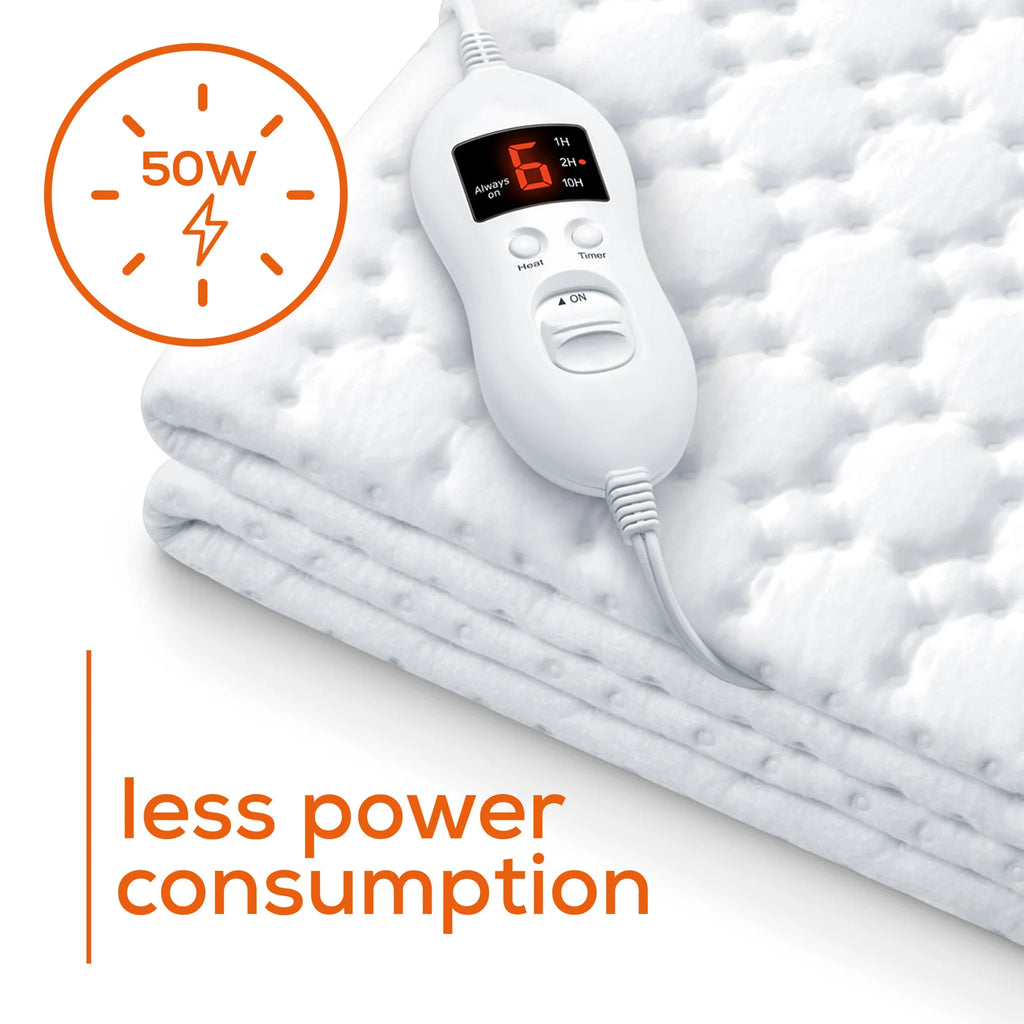 Electric Under Blanket for Solo Use with 8 Temperature Settings and 3 Timer for Cold Nights