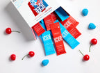 Electrolyte Drink Mix Powder with Blue Raspberry and Cherry Flavors for Zero-Sugar Hydration