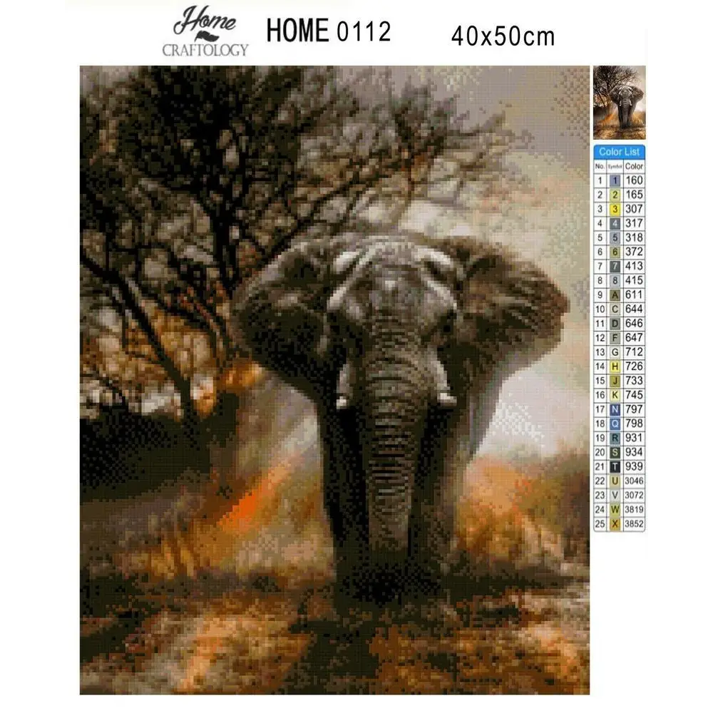 Elephant Diamond Painting Mosaic Kit