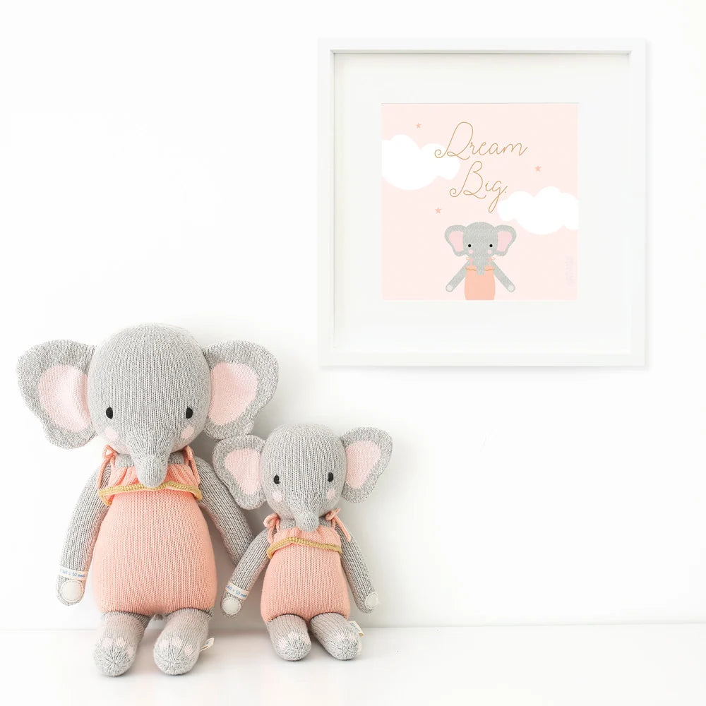 Elephant Doll Hand Knitted in 100% Cotton Yarn