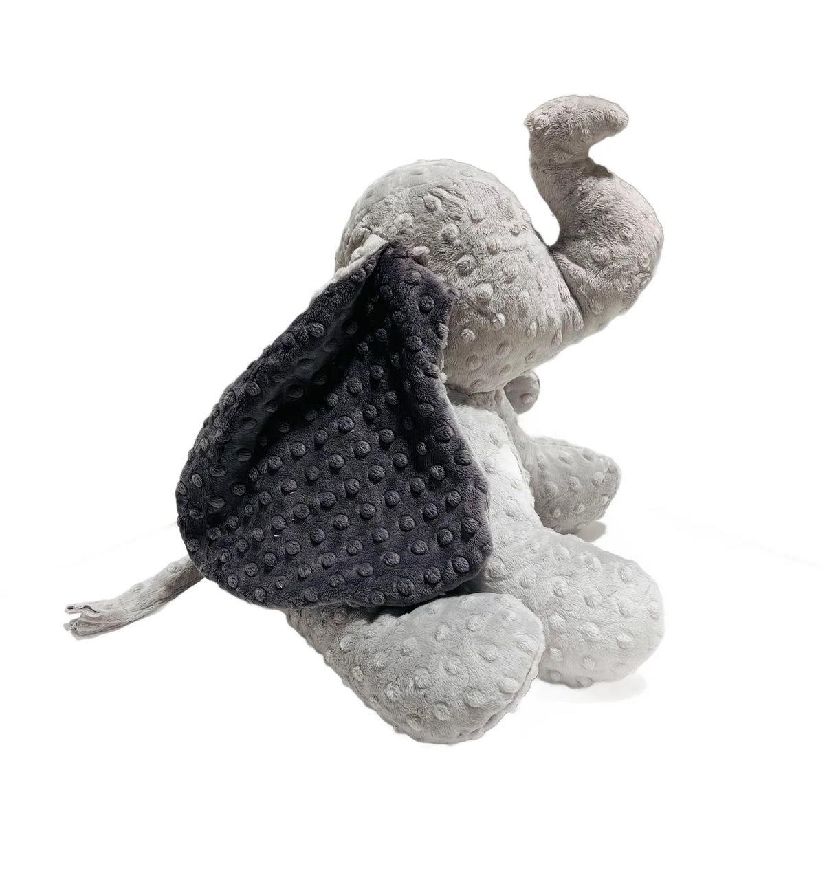 Elephant Stuffed Animal, Gray Elephant - Dark Gray Ears