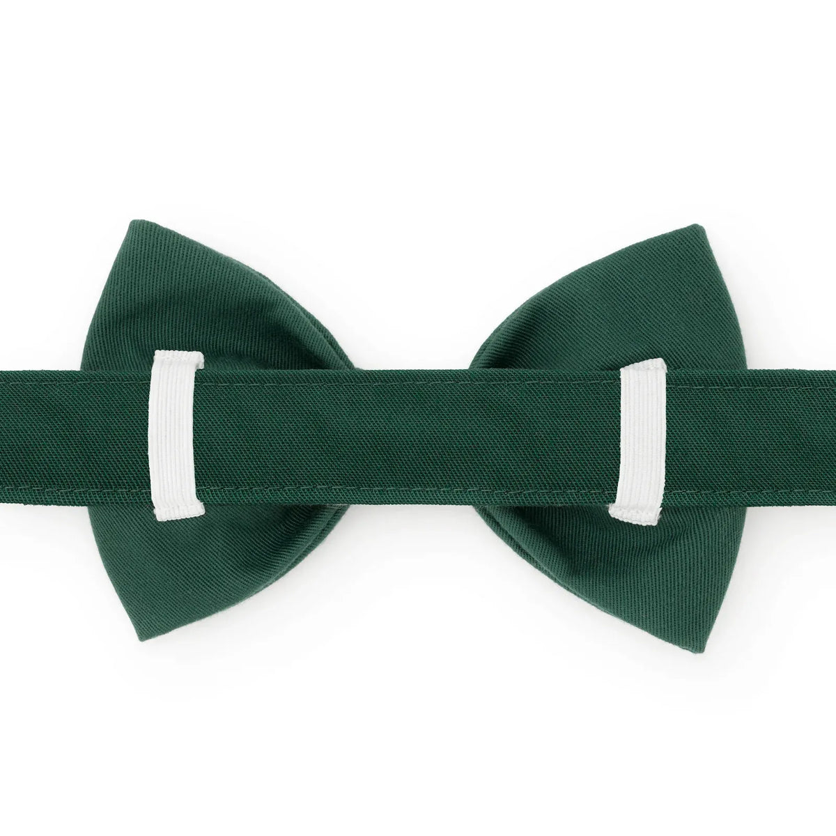 Embroidered Dog Bow Tie for Standard-Width Collars, Two Secure Elastic Loops, Small or Large Fall Foliage Style