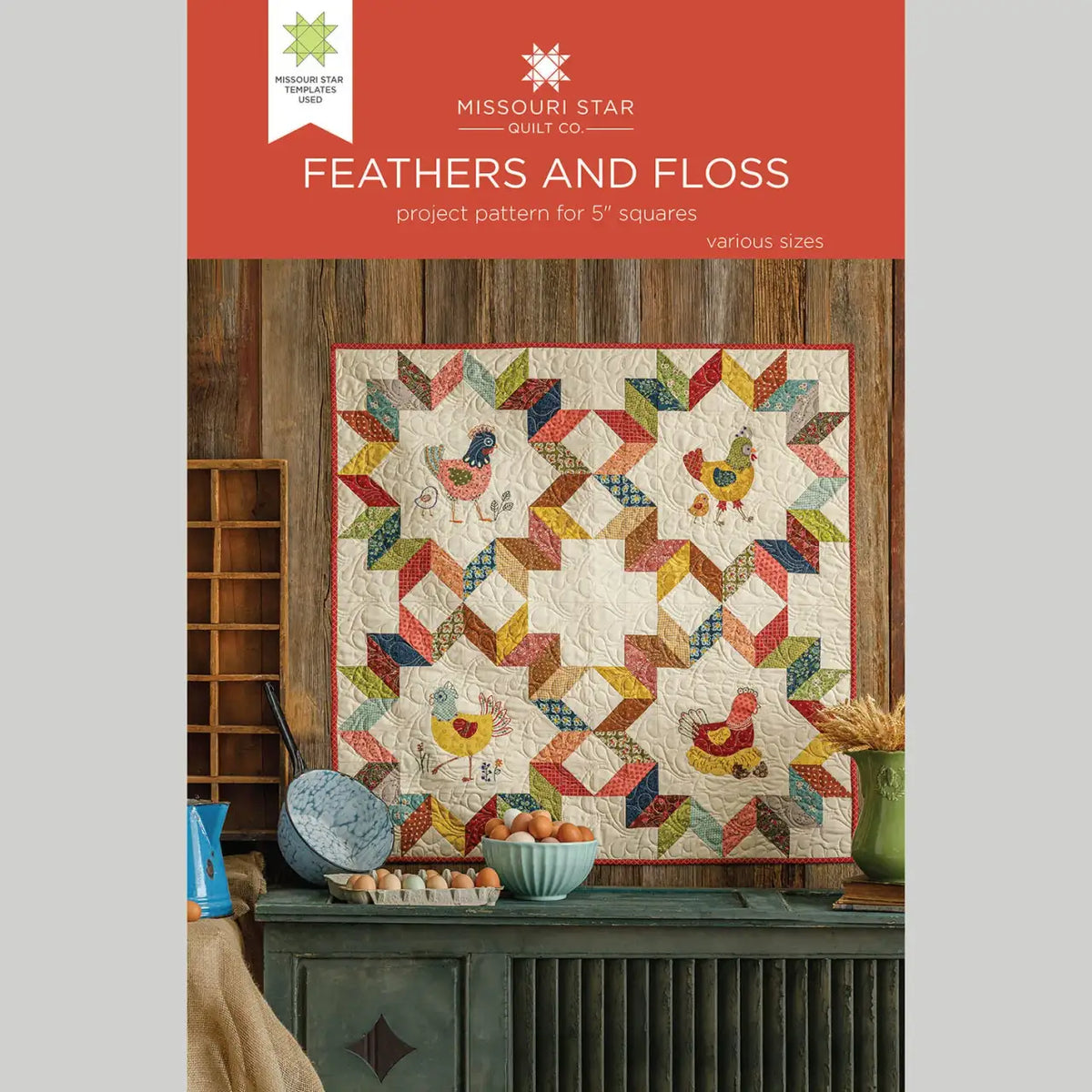 Embroidery Kit with Chicken and Egg Templates, 28 Floss Skeins, Hoop, Tools and Project Keeper