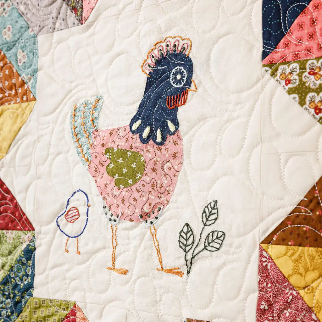 Embroidery Kit with Chicken and Egg Templates, 28 Floss Skeins, Hoop, Tools and Project Keeper