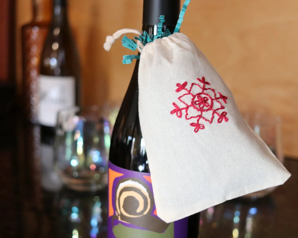 Embroidery Patterns on Sticky-Backed Washaway Fabric Featuring 29 Winter and Christmas Motifs