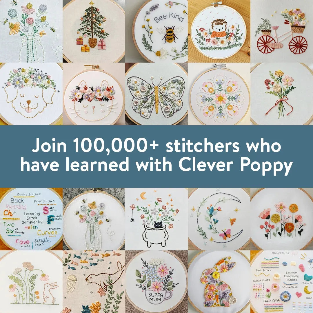 Embroidery Project Kit with Treehouse Scene, Step-by-Step Digital Guide and Complete Stitching Supplies