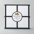 Embroidery Quilt Kit with Framed Squares Pattern, White Stitchery Cloth, Black Velveteen and Kelly Green Linen