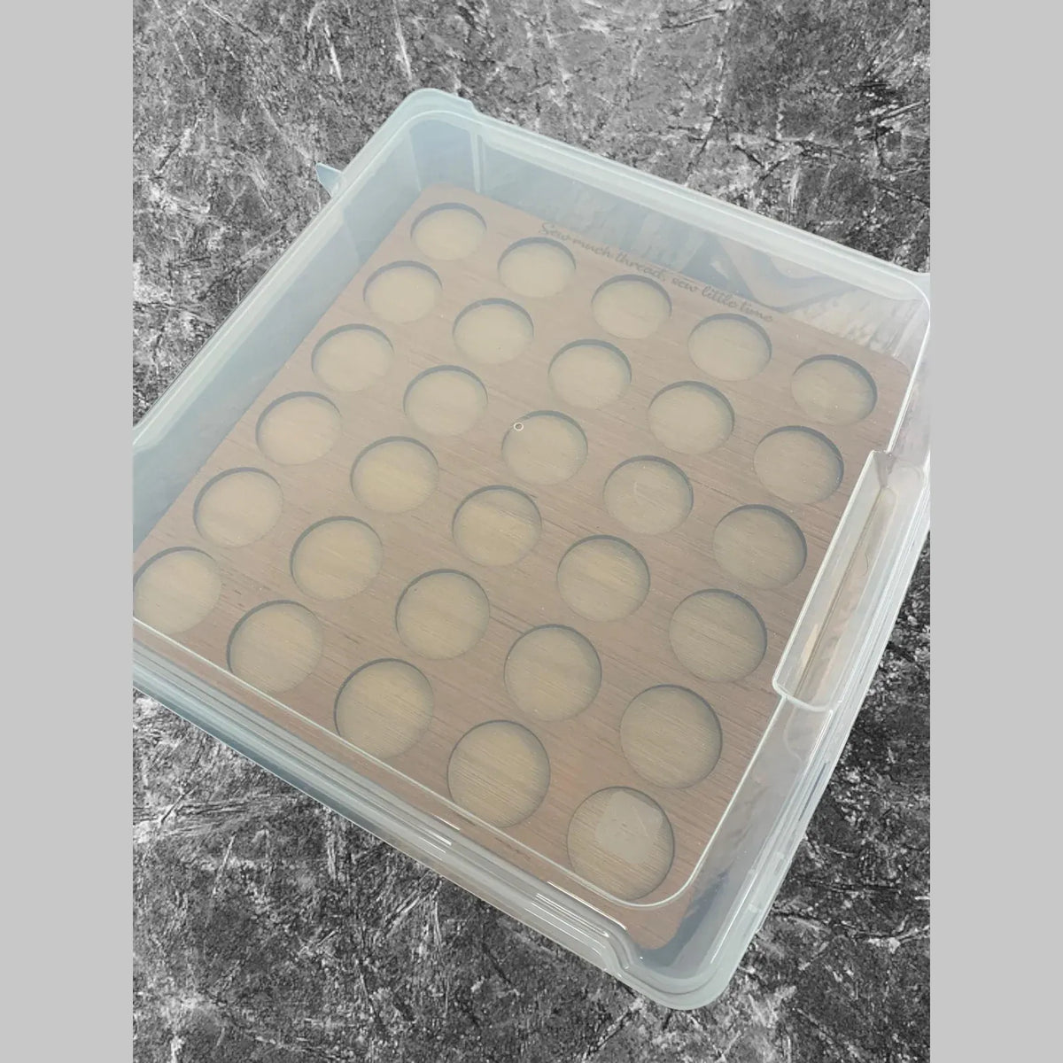 Embroidery Thread Storage Trays, Set of 6 Laser-Cut Wood Inserts for 216 Spools with 1.80-Inch Bases