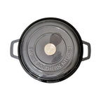 Enameled Cast Iron Cookware Set with Round Casserole, Skillet, Shallow Casserole and Rectangular Roaster
