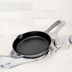 Enameled Cast Iron Cookware Set with Round Casserole, Skillet, Shallow Casserole and Rectangular Roaster