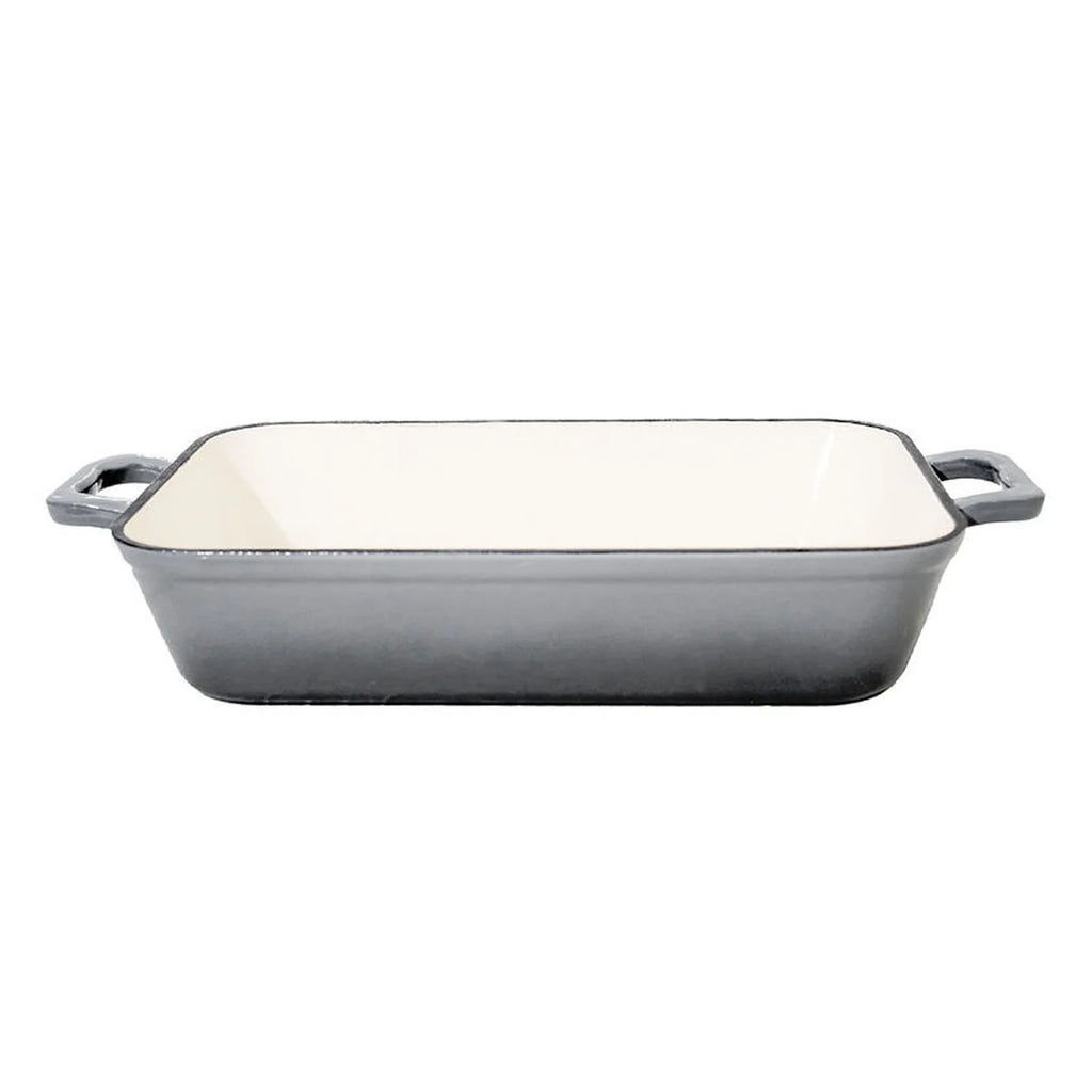 Enameled Cast Iron Cookware Set with Round Casserole, Skillet, Shallow Casserole and Rectangular Roaster