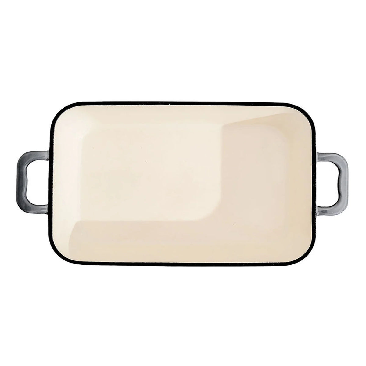 Enameled Cast Iron Cookware Set with Round Casserole, Skillet, Shallow Casserole and Rectangular Roaster