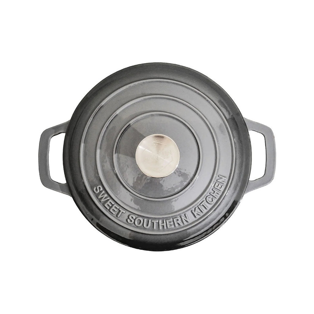 Enameled Cast Iron Cookware Set with Round Casserole, Skillet, Shallow Casserole and Rectangular Roaster