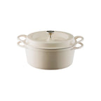 Enameled Cast Iron Oven Pot, 22cm 3.7 qt, Natural Beige