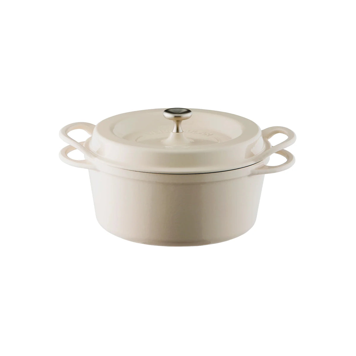Enameled Cast Iron Oven Pot, 22cm 3.7 qt, Natural Beige