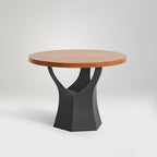 End Table Legs in Black Steel, 20 Inches High, Tree Trunk Design for a Modern Side Table or Nightstand