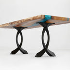 End Table Legs in Matte Black Steel, 20-Inch Curva Pair for a Mid-Century Modern Fur — 12.9" L x 3" W x 20" H / Metal / Black