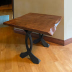 End Table Legs in Matte Black Steel, 20-Inch Curva Pair for a Mid-Century Modern Furniture Project