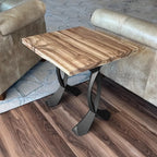 End Table Legs in Matte Black Steel, 20-Inch Curva Pair for a Mid-Century Modern Furniture Project