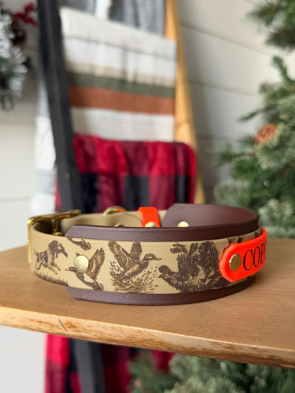 Engraved Double Stacked Dog Collar with a Bespoke Main-Band Pattern and Two Included Design Revisions