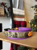 Engraved Double Stacked Dog Collar with a Bespoke Main-Band Pattern and Two Included Design Revisions