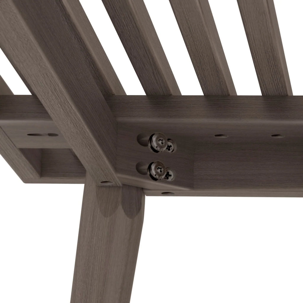 Entryway Bench with Mid-Century Slatted Design, Solid Pine and Birch Wood Frame, Tapered Legs and 275 lb Support