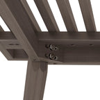 Entryway Bench with Mid-Century Slatted Design, Solid Pine and Birch Wood Frame, Tapered Legs and 275 lb Support