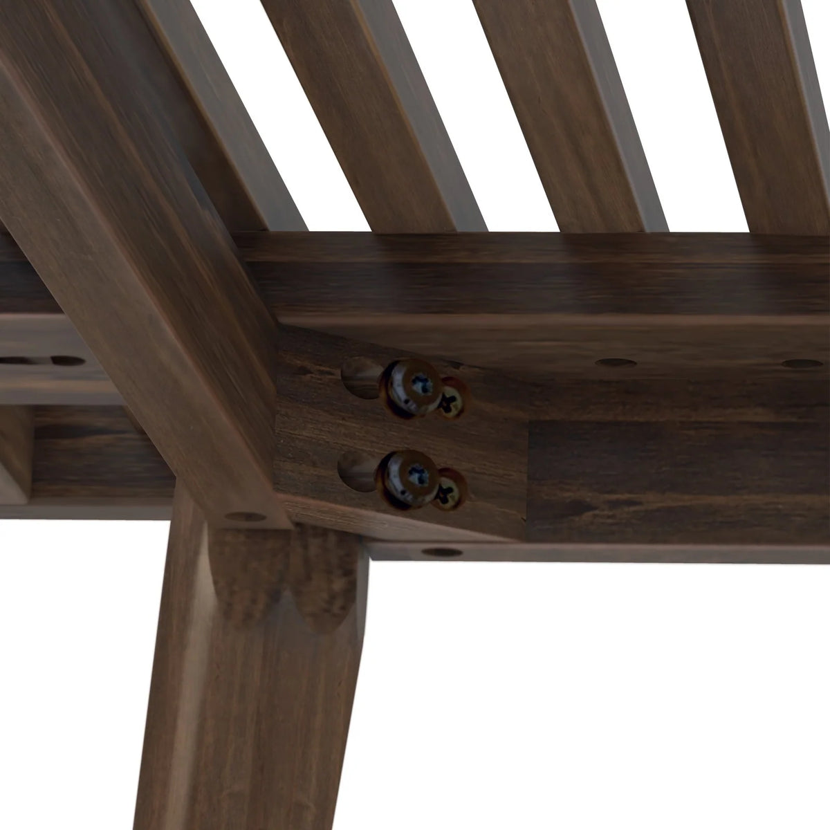 Entryway Bench with Mid-Century Slatted Design, Solid Pine and Birch Wood Frame, Tapered Legs and 275 lb Support