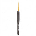 Ergonomic Crochet Hook with Soft Grip Handle and Smooth Aluminum Tip in 14 Sizes from 2.00 to 6.50 mm