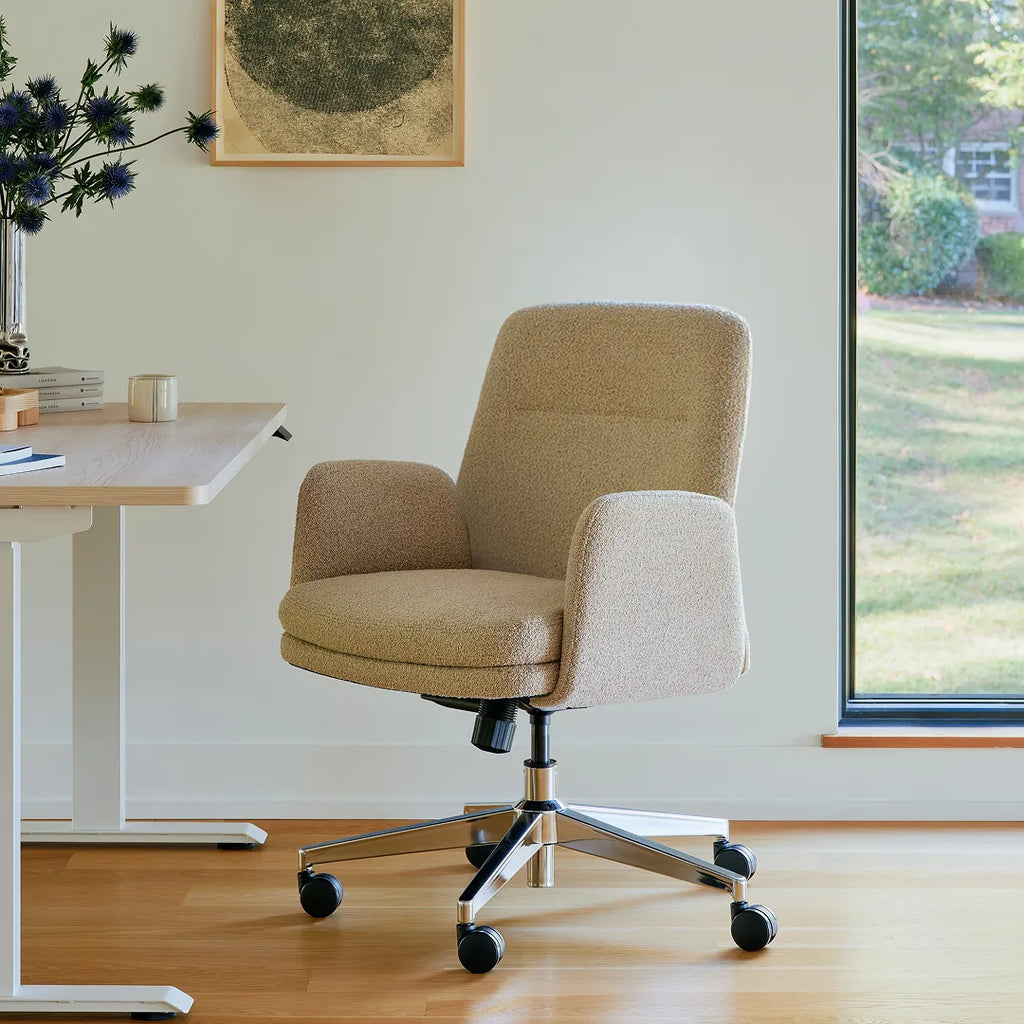 Ergonomic Office Chair with Lumbar Support, Plush Hybrid Cushion, Adjustable Tilt and Mid or High Back