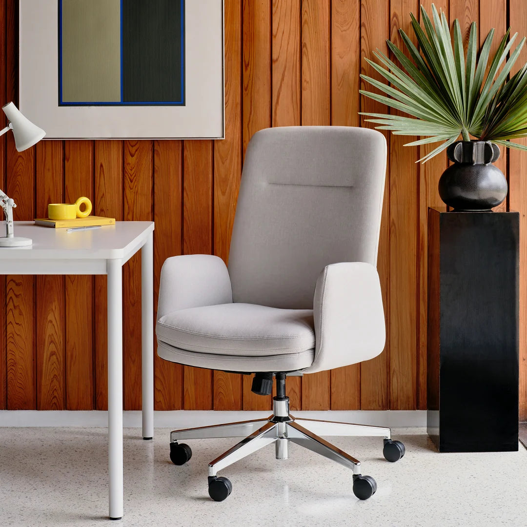 Ergonomic Office Chair with Lumbar Support, Plush Hybrid Cushion, Adjustable Tilt and Mid or High Back