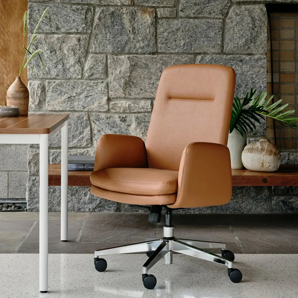 Ergonomic Office Chair with Lumbar Support, Plush Hybrid Cushion, Adjustable Tilt and Mid or High Back