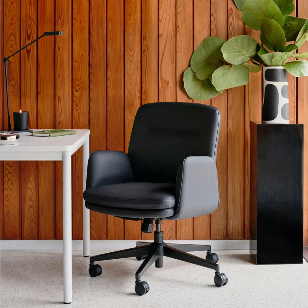 Ergonomic Office Chair with Lumbar Support, Plush Hybrid Cushion, Adjustable Tilt and Mid or High Back