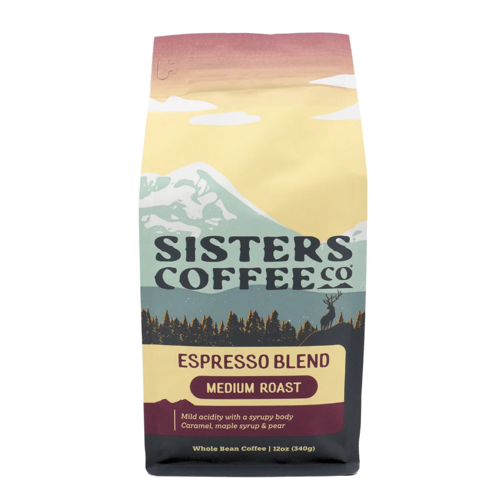 Espresso Blend Coffee with Caramel, Maple Syrup and Pear Notes, Medium Roast for Espresso or Brew Methods