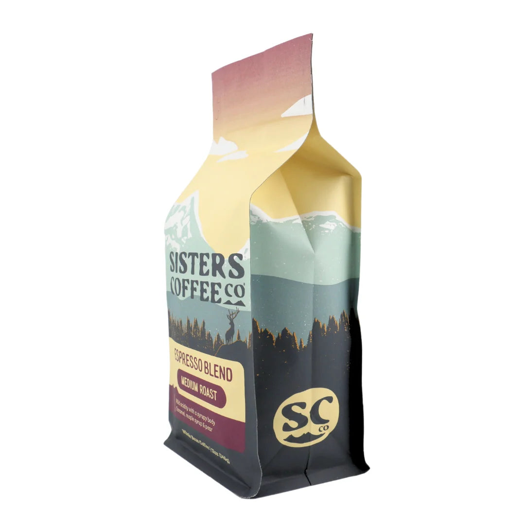 Espresso Blend Coffee with Caramel, Maple Syrup and Pear Notes, Medium Roast for Espresso or Brew Methods