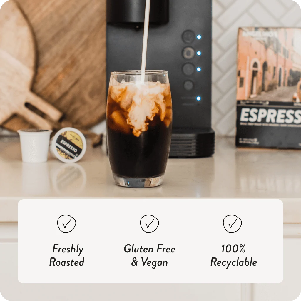 Espresso Coffee Blend with Bold Dark Chocolate Notes, Smooth Velvety Body and Caramel Finish for Milk Drinks or Sipping