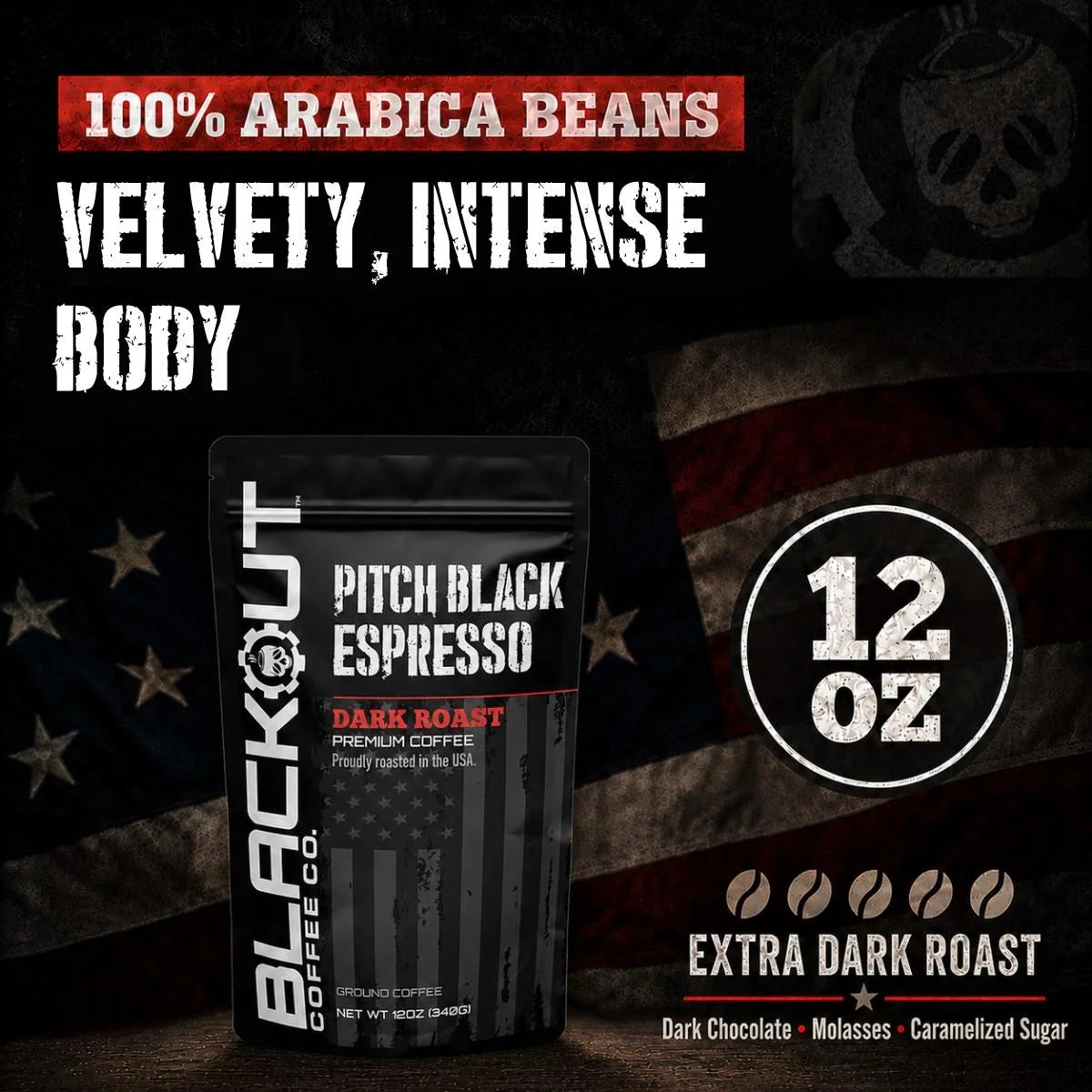 Espresso Coffee in an Extra Dark Roast