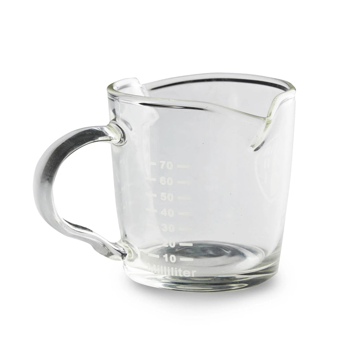 Espresso Shot Glass with Double Spouts and Graduated Markings for Tracking Extraction, 3 oz Borosilicate