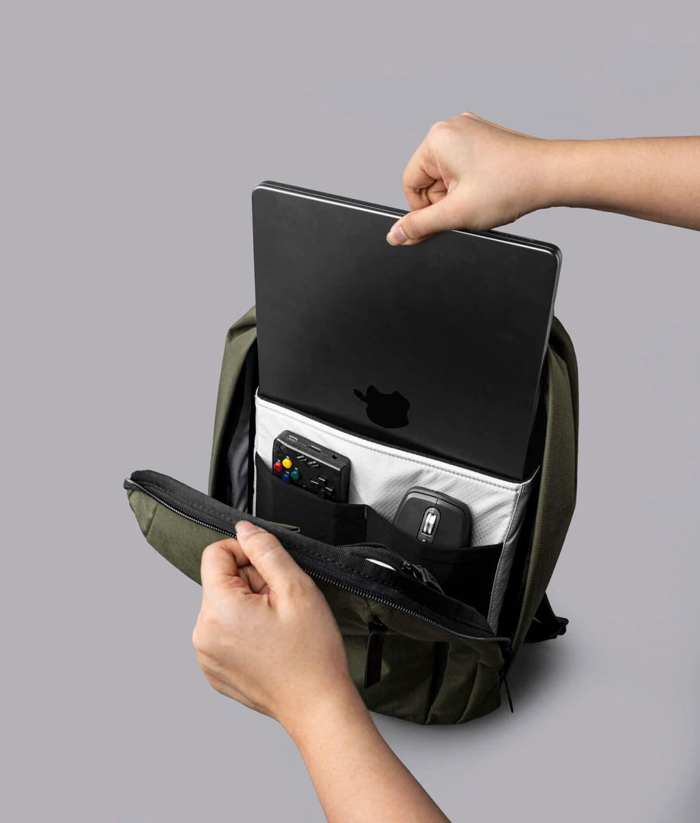 Everyday Backpack with 12L Capacity and Two Zippered Main Compartments for School and Town Errands